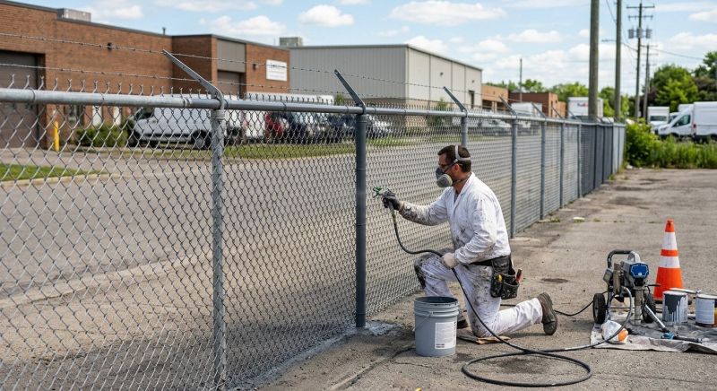 Commercial Fence Painting in Chandler, AZ